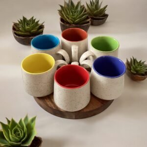 Multicolour Tea/Coffee Cup - 6 Pieces