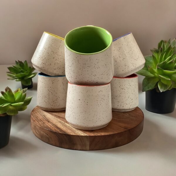 Multicolour Tea/Coffee Cup - 6 Pieces - Image 3